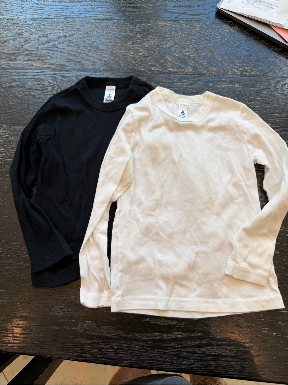 American Apparel Kids Long-Sleeve Crew Neck Shirt - Black & White